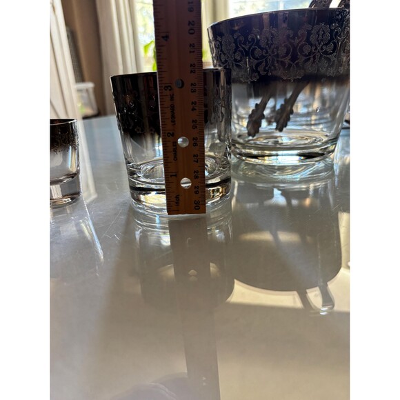 Silver Fade by Vitreon Queens Lusterware, ltd Bar Set - Picture 6 of 11